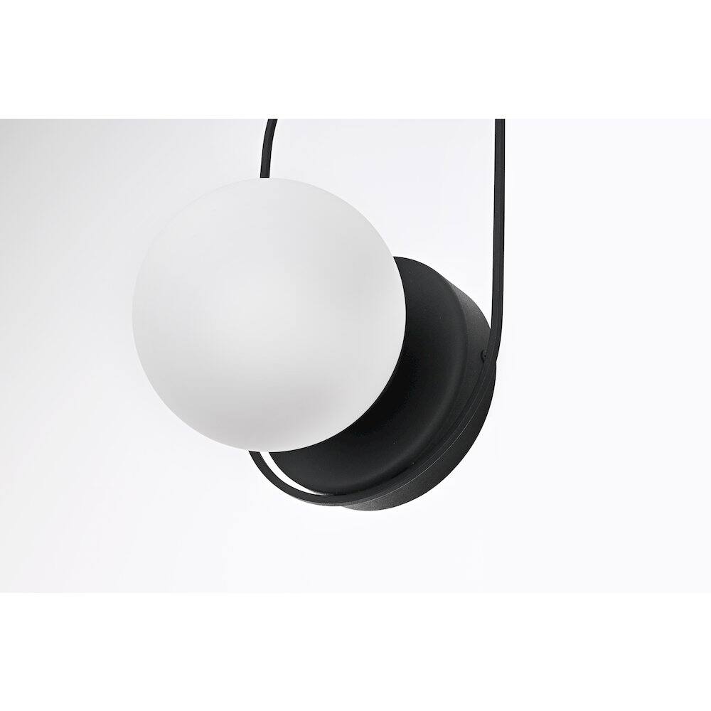 Alt View 2. Elegant Lighting - Silas 6 Inch Outdoor Wall Sconce In Black - Black.