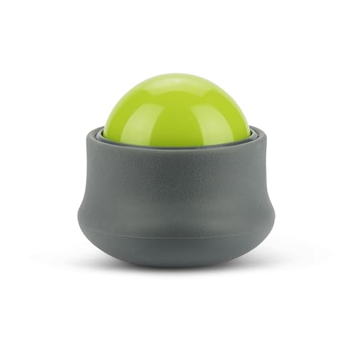 Front. DORLUKFU - Performance Handheld Massage Roller Ball, Green/Grey, One Size.