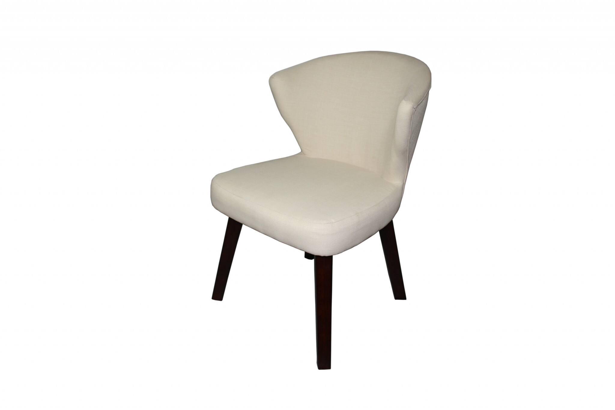 Angle. Hivvago - Hivvago 21 Inch Linen Blend Side Chair - Cream.