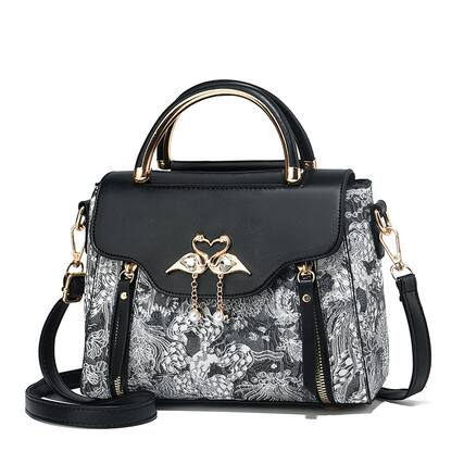 Front. Auledio - Stylish High-End Textured Women's Bag, Trendy Luxury Crossbody Bag, Practical Handbags Small Purse - Black.
