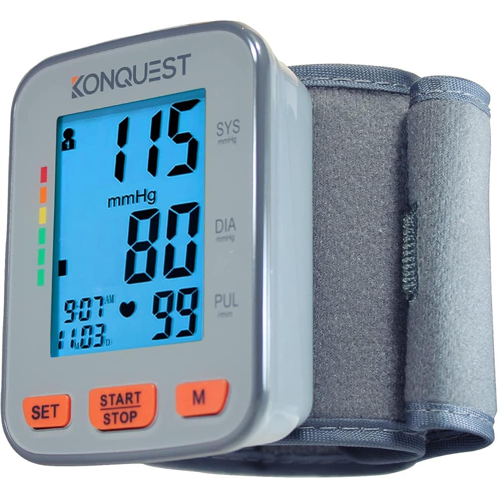 RTMB - Upper Arm Blood Pressure Monitor, XL Cuffs, Large Backlit LCD, USB Powered - Gray