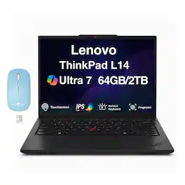 Lenovo - Upgraded - Copilot + PC Touchscreen Laptop 14.0 WUXGA Display (Ultra 7 165U, 64GB, 2TB SSD, Win 11 Pro) w/Dockztorm Wireless Mouse