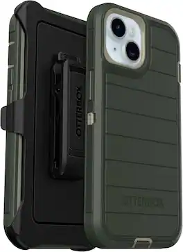 OtterBox - Defender Series Pro Hard Shell for Apple iPhone 17e, iPhone 16e, iPhone 15, iPhone 14, iPhone 13 - Lichen The Trek (Green)