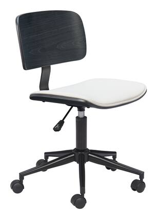 Front. Hivvago - Duravel Office Chair White & Black - White & Black.