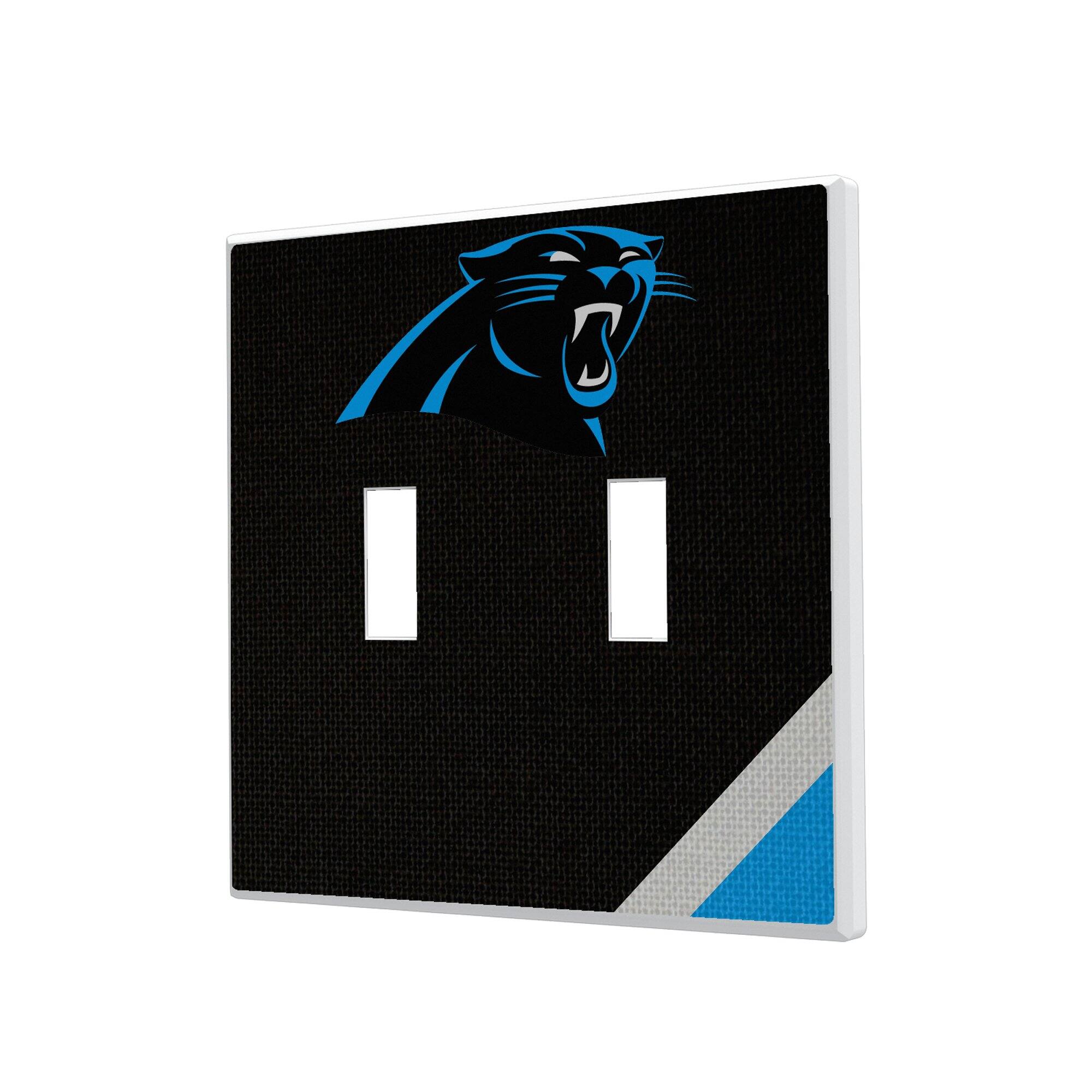 Keyscaper - Carolina Panthers Diagonal Stripe Double Toggle Light Switch Plate - Multicolor price history on PriceWatchPro