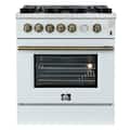Forno Appliances - 30 in. Wide 5 Burner Giovanni 4.32 Cu. Ft. Freestanding Gas Convection Range - White