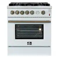 Forno Appliances - Giovanni 4.32 Cu. Ft. Freestanding Gas Convection Range - White - Front_Zoom