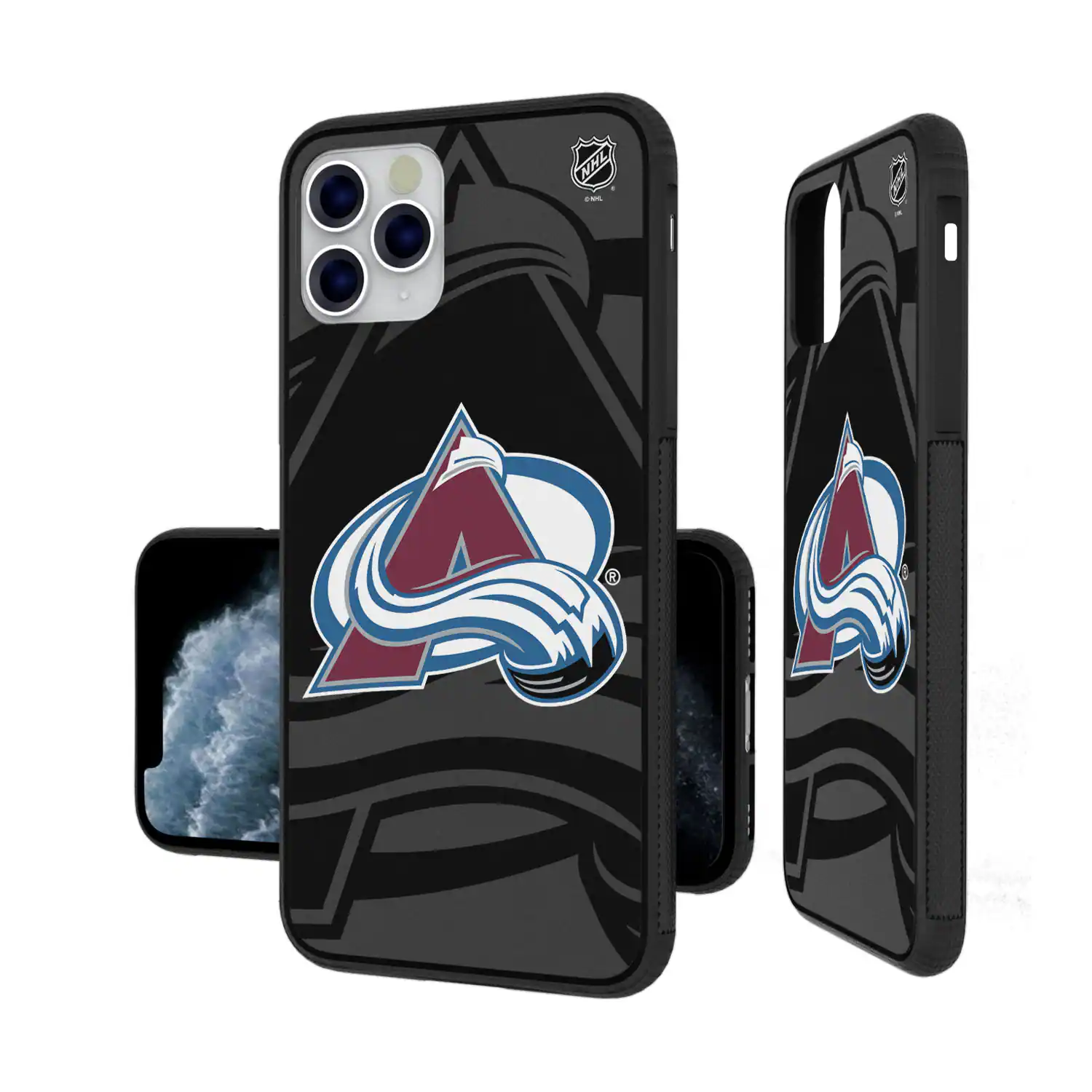 Alt View 2. Keyscaper - Colorado Avalanche Bump Case with 8.2ft Drop Protection - 14 Pro Max - Multicolor.