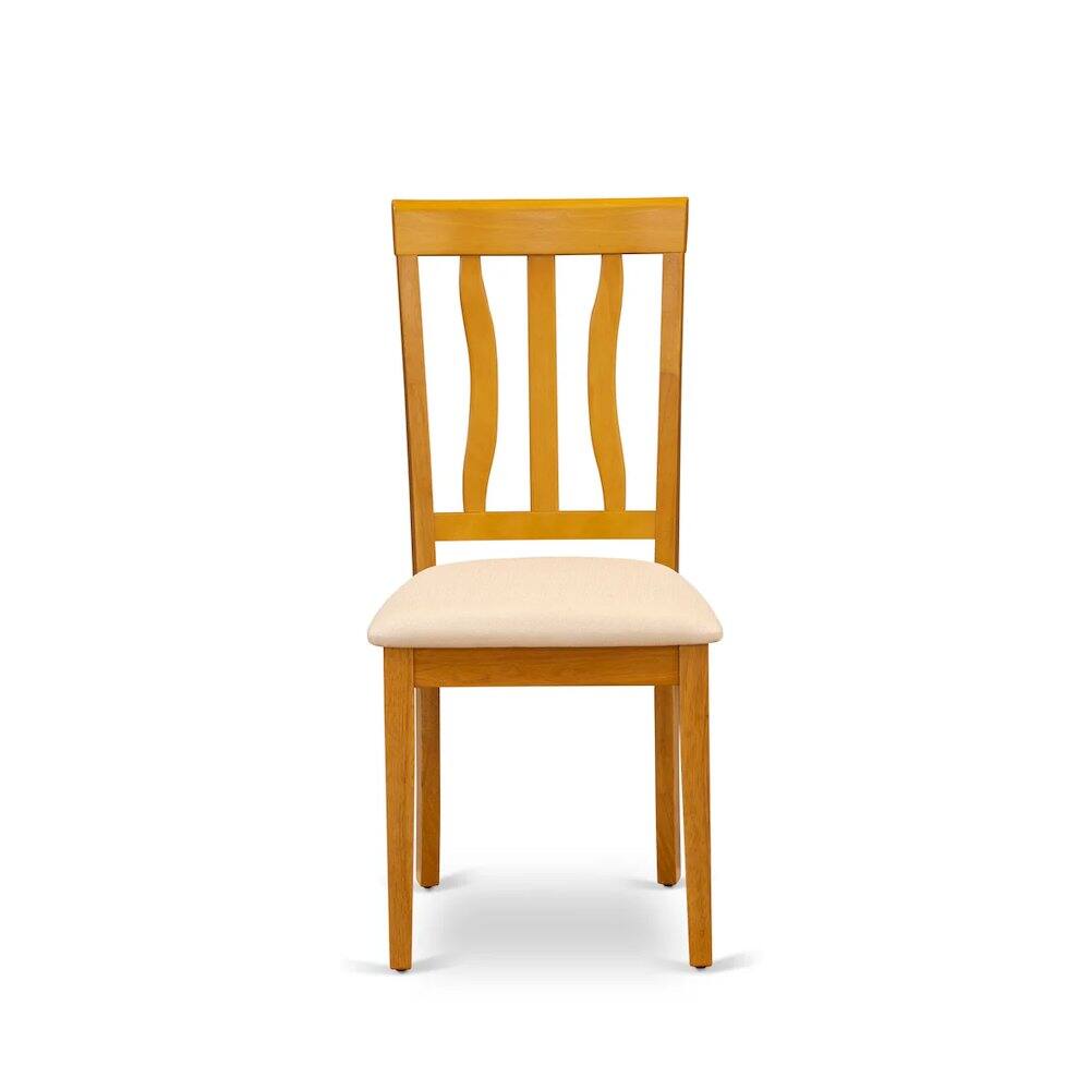 Alt View 1. East West Furniture - Antique Dining Chairs - Linen Fabric Upholstered Wooden Chairs, Set of 2 - Brown.