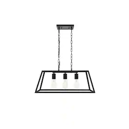 Living District - Resolute 3 light Pendant - Black