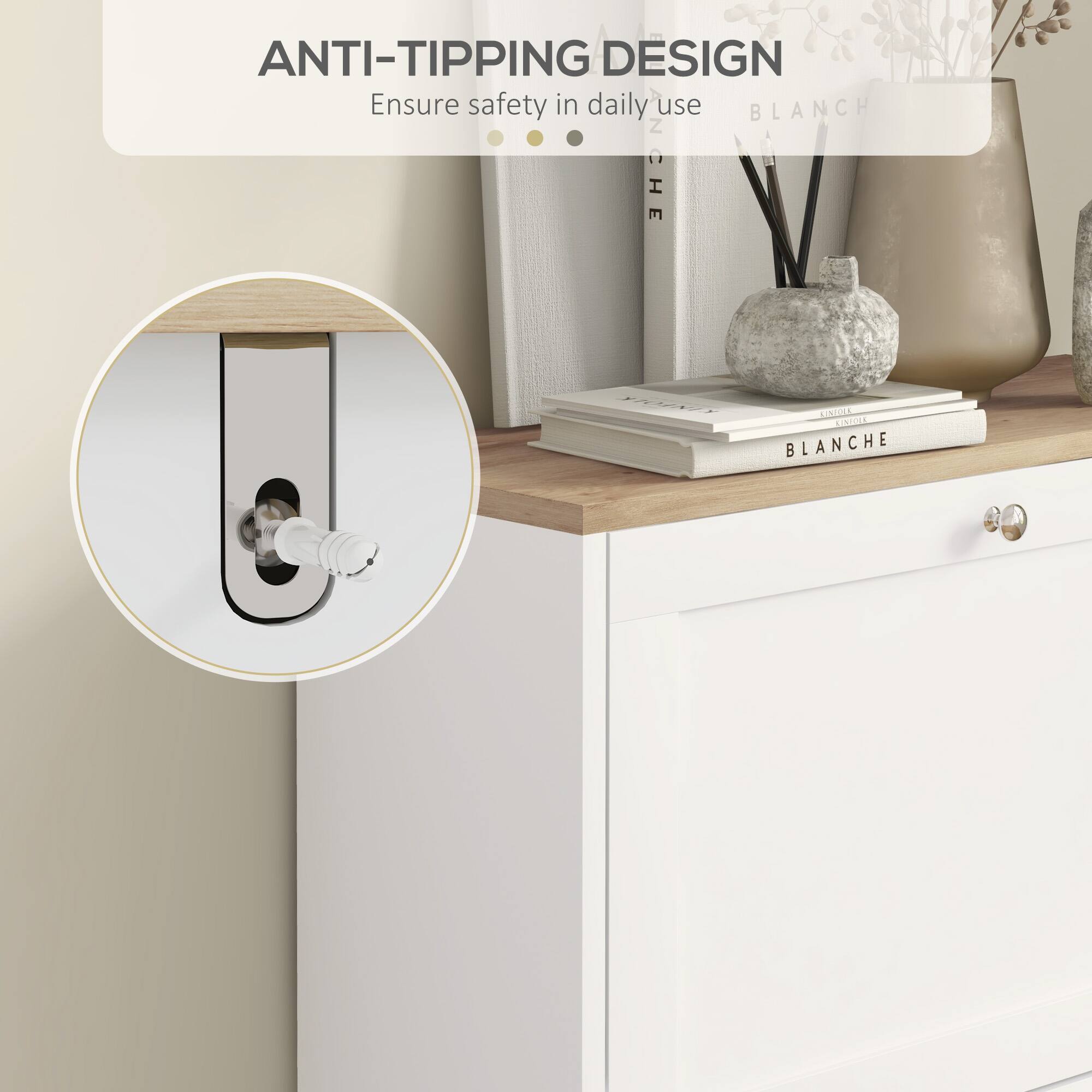 ANTI-TIPPING DESIGN Ensure safety in daily use BLANCHE