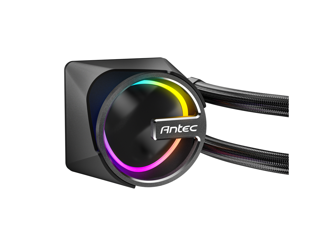 Alt View 3. Antec - Antec Skeleton Matrix 360 ARGB Liquid CPU Cooler, 360mm Rad, Single-Frame Fan, Copper Base, Intel/AMD, Black - Black.