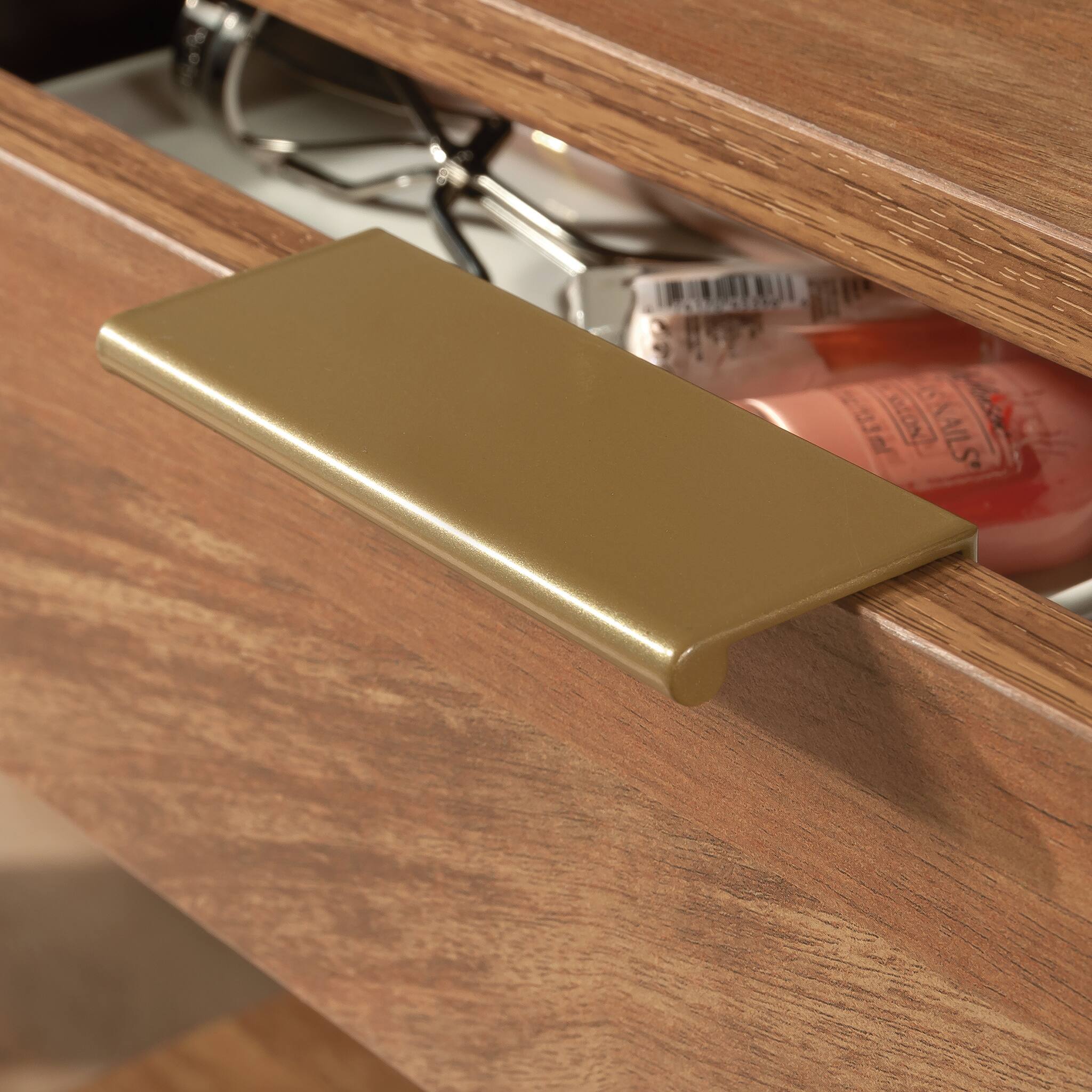 Alt View 5. Spaco - Spaco Vanity Cabinet with Chic Storage Organizer, Drawer Open Shelf and Metal Frame, for Bedroom - Brown.