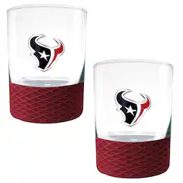 Great American Products - 2-Pack 14oz. Rocks Glass Set with Silcone Grip - Red