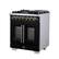 Angle. Forno Appliances - 30 in. Wide 5 Burner Capriasca 4.32 Cu. Ft. Dual Fuel Range with French Door Design - Black.