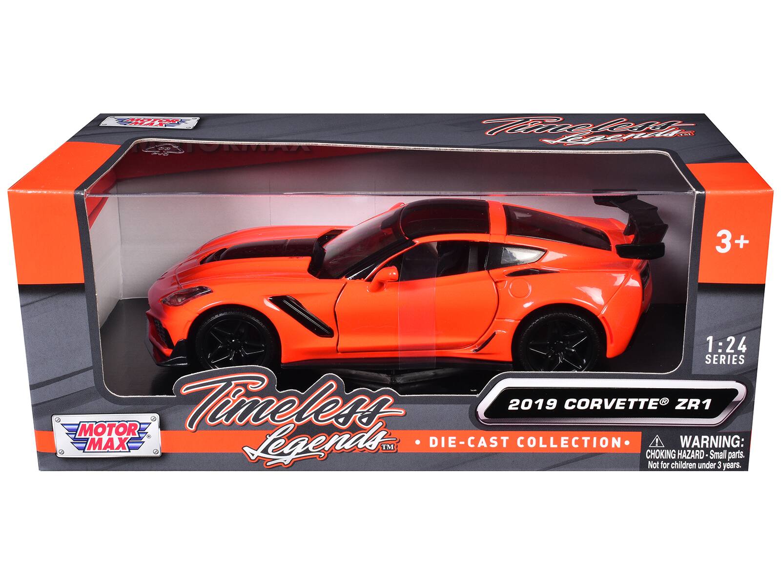 OrH 4t Miert 3+ 1:24 SERIES MOTOR Timeless 2019 CORVETTE ZR1 MAX Legends TM DIE-CAST COLLECTION WARNING: CHOKING HAZARD Small parts. Not for children under 3 years.