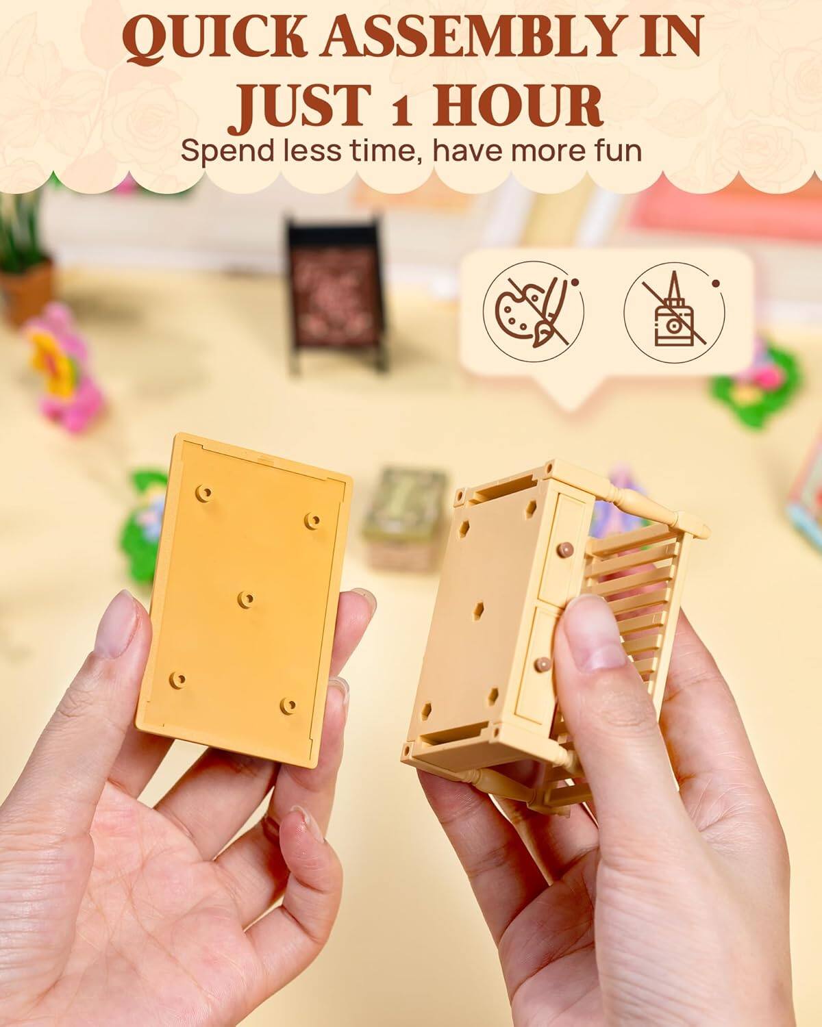 QUICK ASSEMBLY IN JUST 1 HOUR  
Spend less time, have more fun