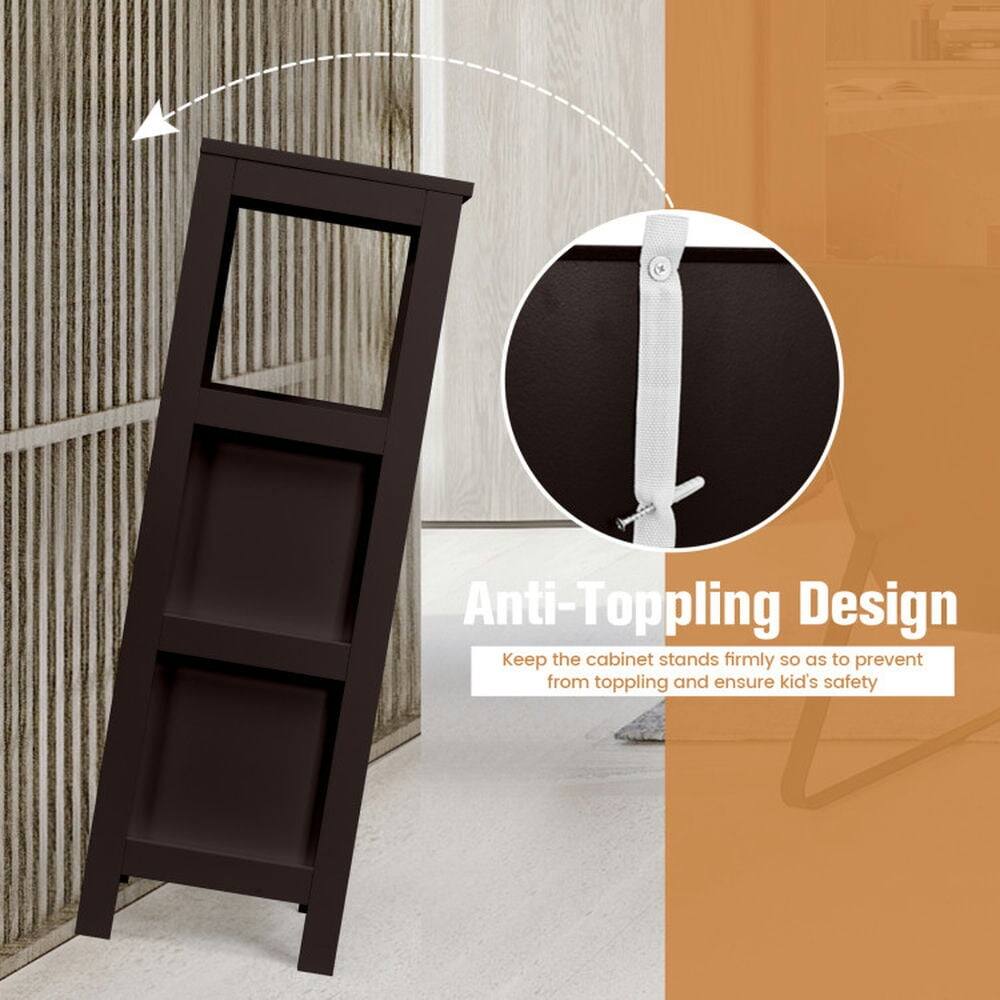 Anti-Toppling Design  
Keep the cabinet stands firmly so as to prevent from toppling and ensure kid's safety