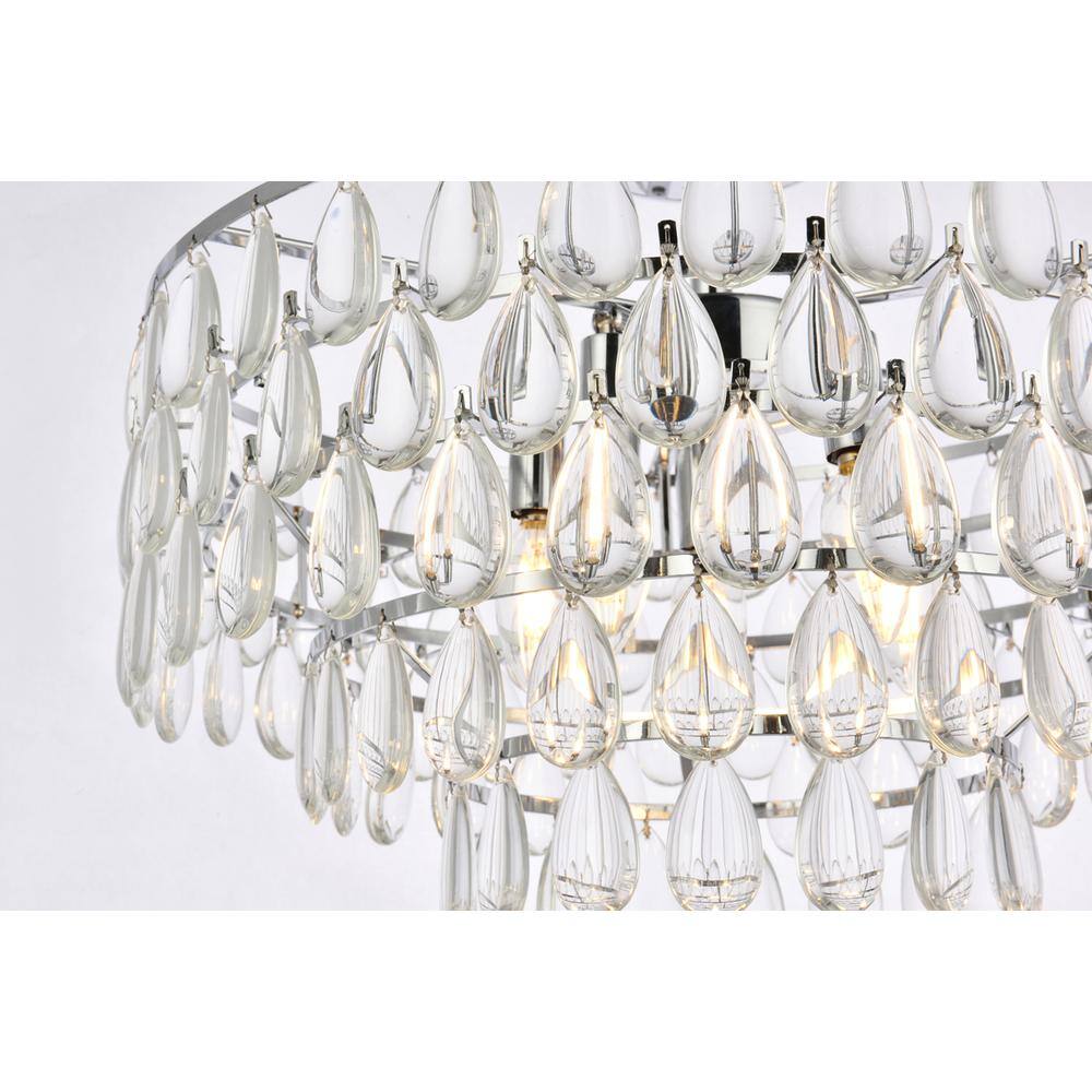 Alt View 2. Elegant Lighting - Mila 20 inch flush mount in chrome - Chrome.
