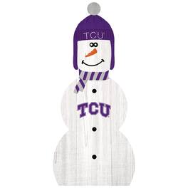 Fan Creations - TCU Horned Frogs 31'' Snowman Leaner - White