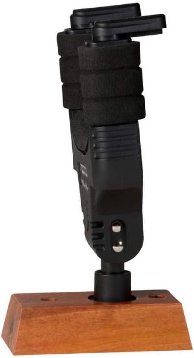 Front. On Stage Stands - On-Stage Wood Locking Guitar Hanger, Cherry (GS8730CH) - Black.