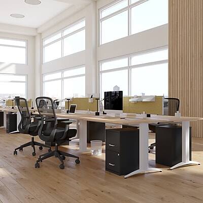 Alt View 8. Staples - 2-Drawer Vertical File Cabinet, Letter Size, Lockable, 24.1"H x 14.3"W x 18"D, Black (ST52149-CC) - Black.