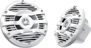 Kenwood - 6.5" 2-Way Marine Speakers with Polypropylene Cones (Pair) - White - Front_Zoom