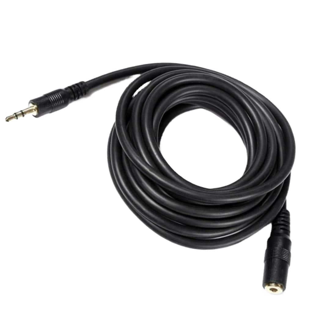 Sanoxy - 3.5mm Audio Extension Cable Stereo Headphone Cord Male to Female Car AUX MP3 (10FT) - Black