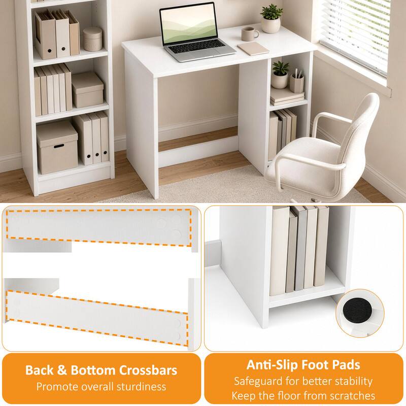Back & Bottom Crossbars Promote overall sturdiness  
Anti-Slip Foot Pads Safeguard for better stability  
Keep the floor from scratches