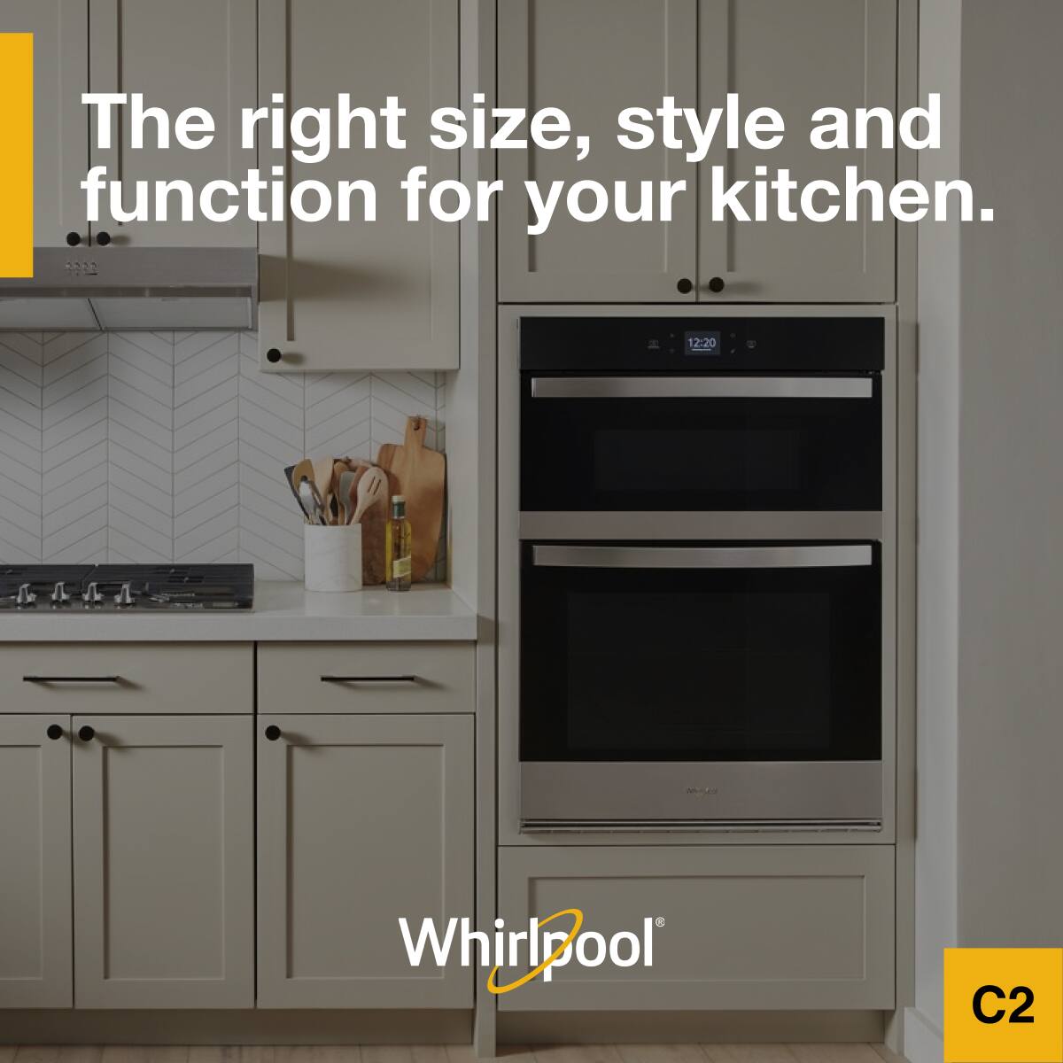 The right size, style and function for your kitchen.

Whirlpool

C2