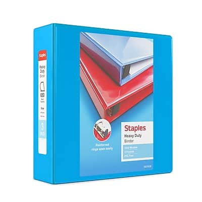 "Staples - Heavy Duty 3"" 3-Ring View Binder, D-Ring - Light Blue" price history on PriceWatchPro