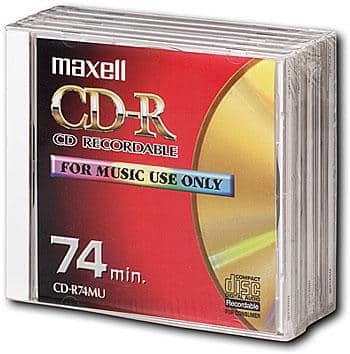 Angle Standard. Maxell - 74-Minute Audio CD-R Discs (5-pack).