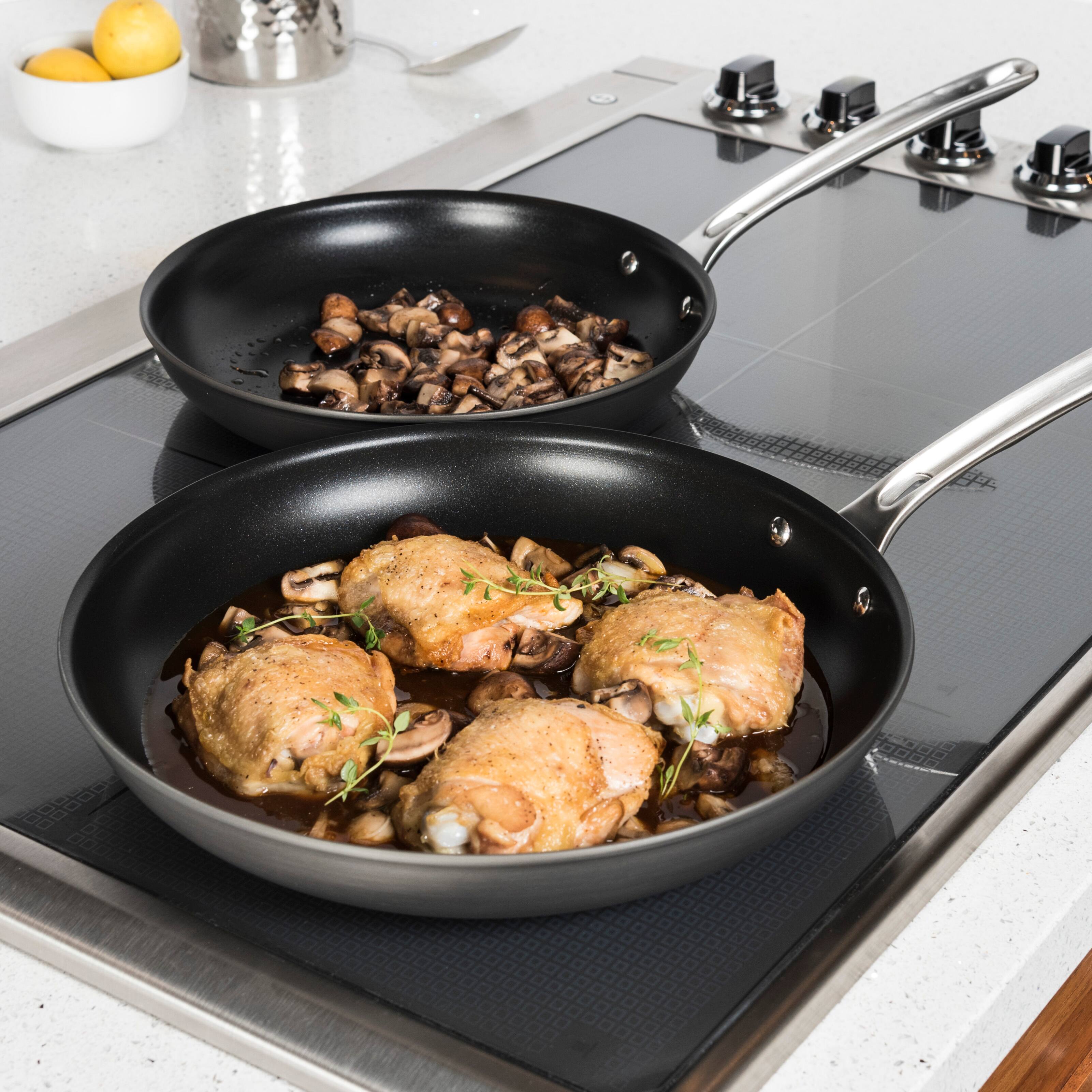 Alt View 11. Viking - Hard Anodized Non-Stick 2 Piece Fry Pan Set, 10" & 12" - Black/Gray/Silver.