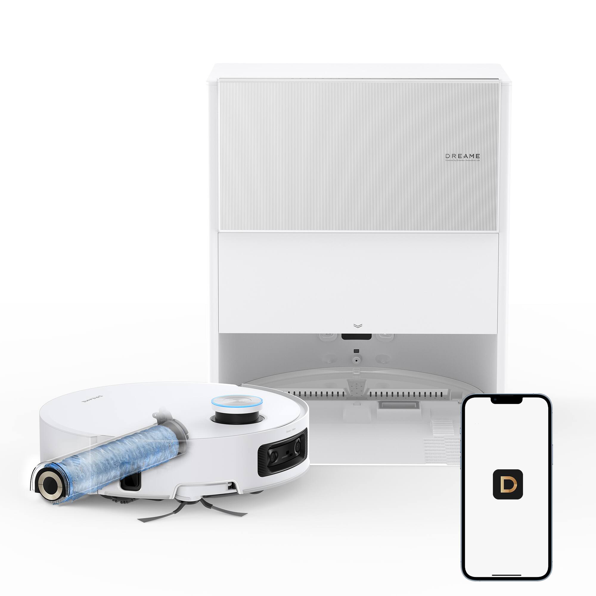Dreame - Aqua10UltraRollerC Kit Robot Vacuum, 30KPa Suction, Extending Mop, Heat-Washes & Dries, AICamera, LiDAR Avoidance - White price history on PriceWatchPro