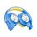 Angle. Contixo - Contixo Kids Bluetooth Wireless Headphones, Fun Designs, Safe Volume Limiter, LED Lights, Foldable, Mic - Blue.