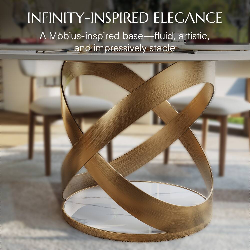 INFINITY-INSPIRED ELEGANCE  
A Möbius-inspired base—fluid, artistic, and impressively stable