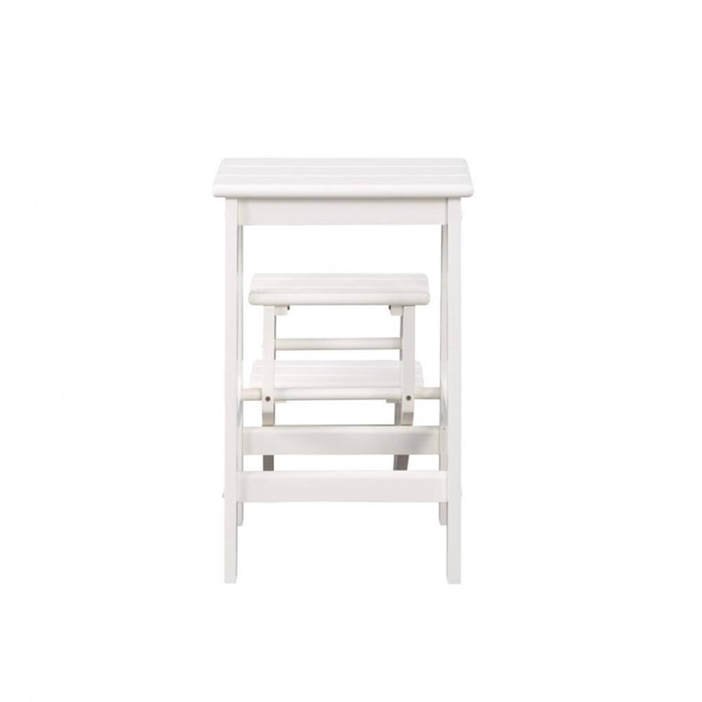 Front. Boraam - Niko 24.5 in Folding Step Stool - White.