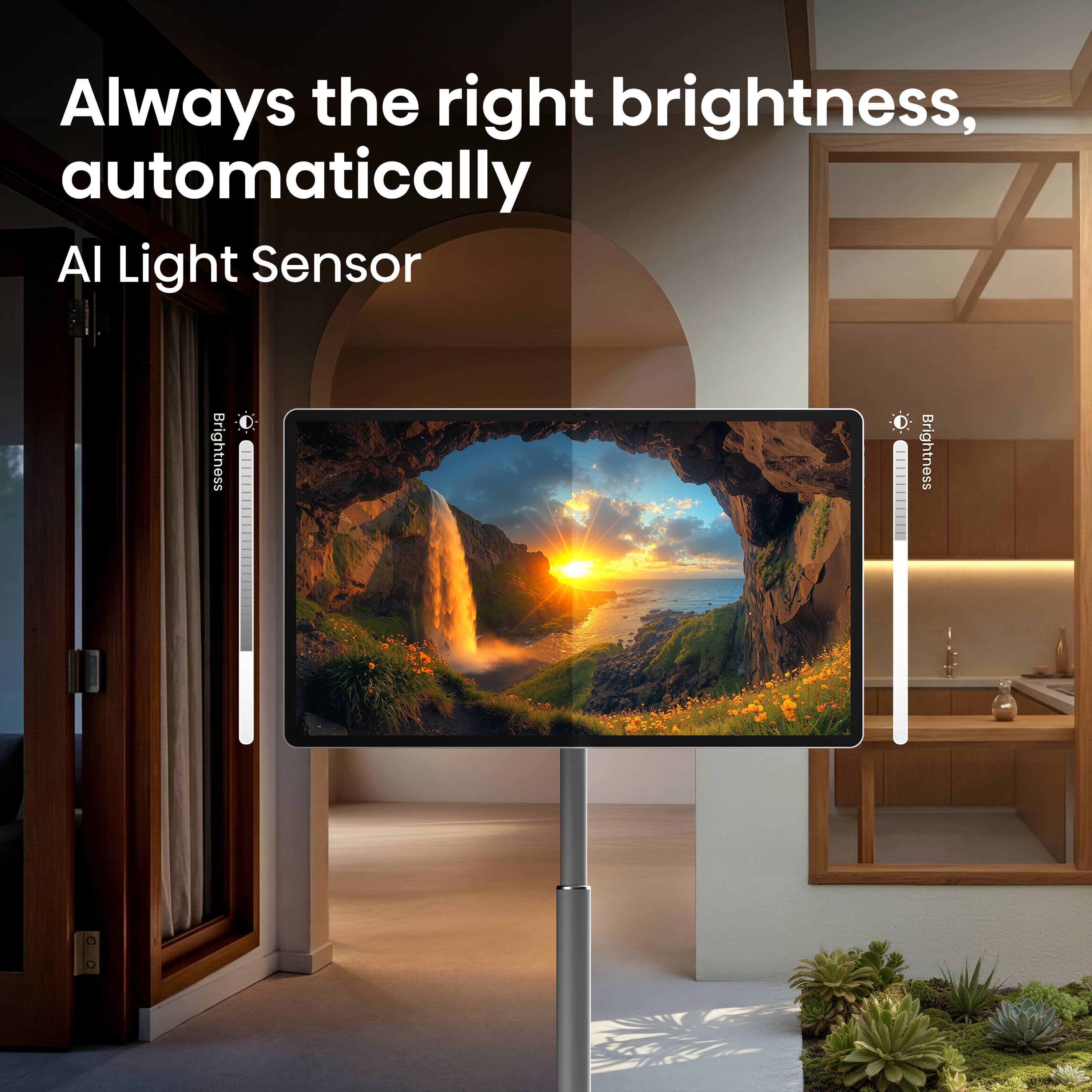 Always the right brightness, automatically  
AI Light Sensor