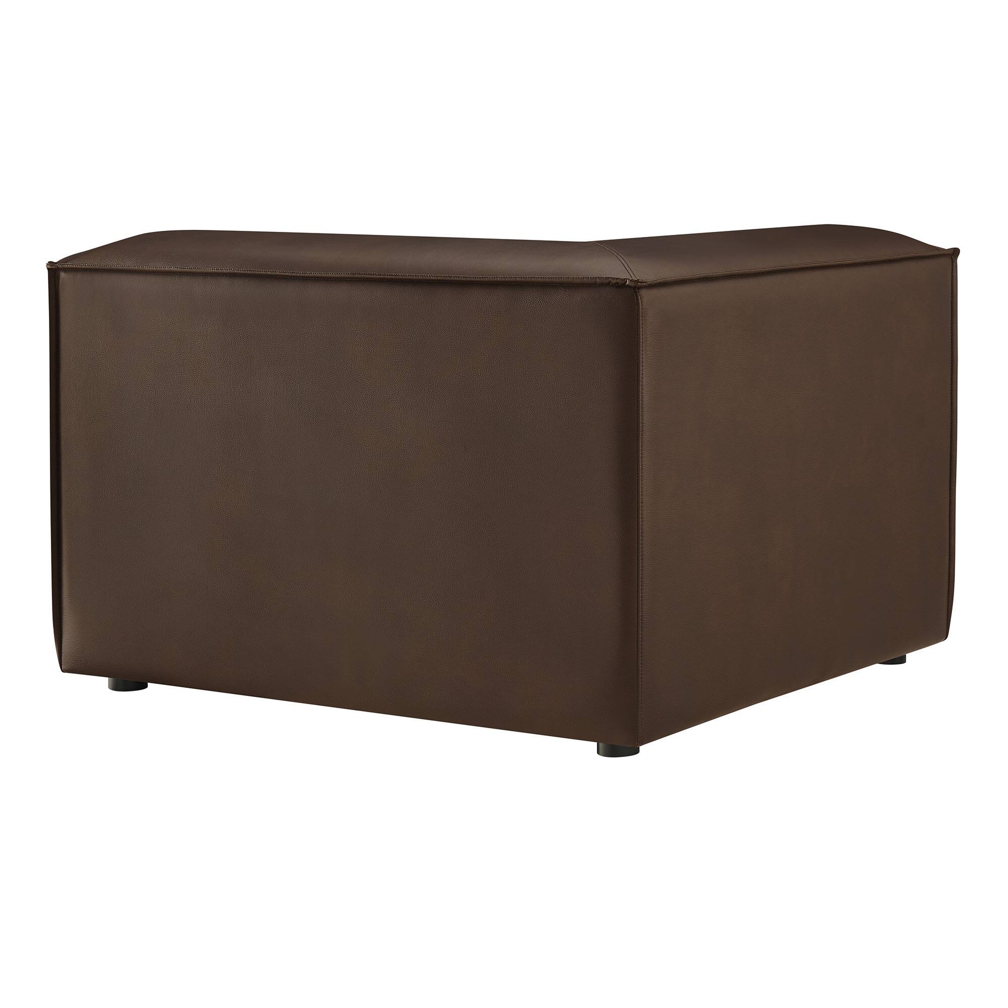 Alt View 4. Modway - Restore Vegan Leather Modular Corner Chair by Modway - Espresso.