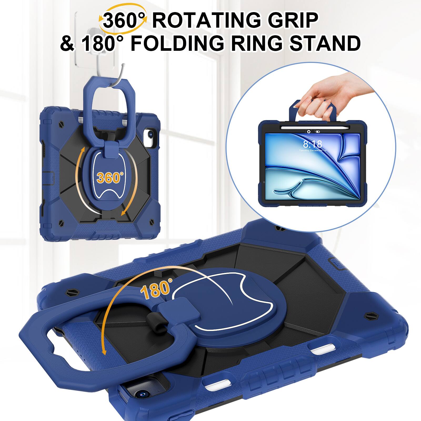 360° Rotating Grip & 180° Folding Ring Stand

8:18