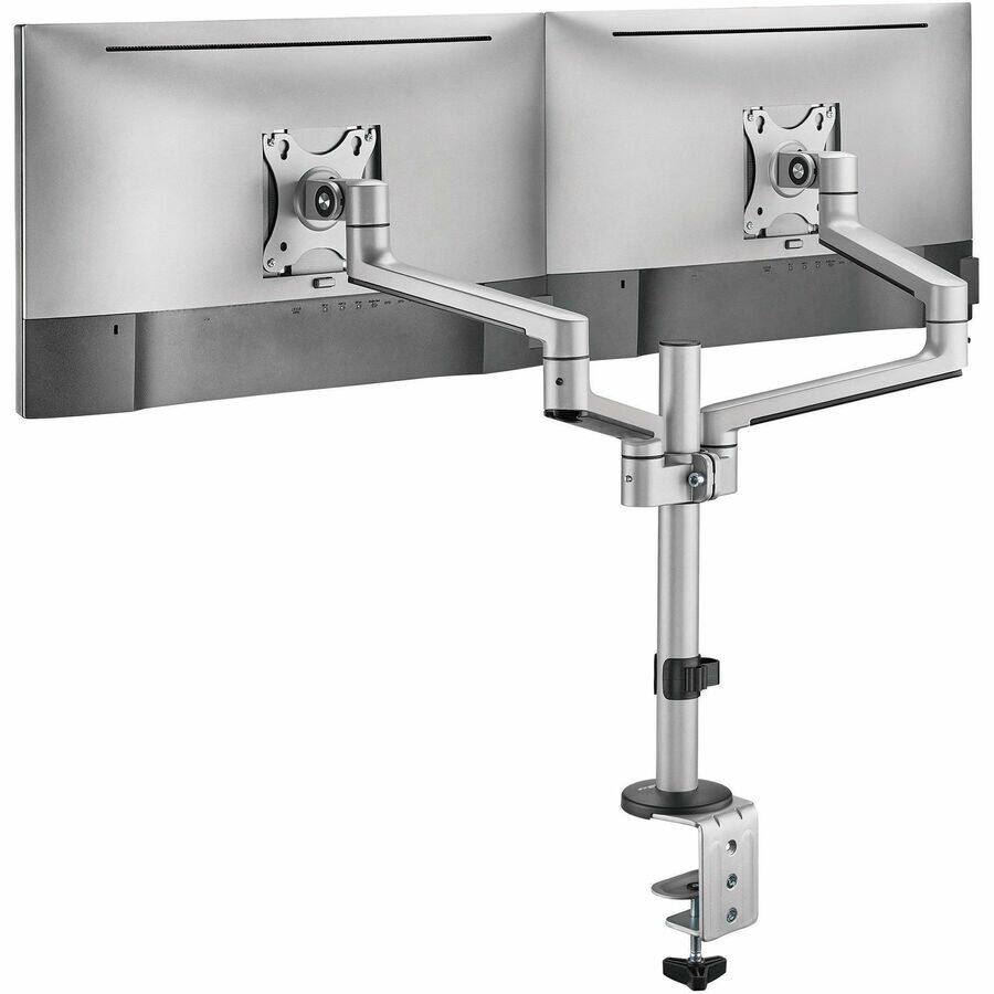 Alt View 3. Rocstor - Rocstor Mounting Arm for LED Display, Monitor - Aluminum Silver - Landscape/Portrait - 2 Display(s) Supported - 32" - Aluminum Silver.