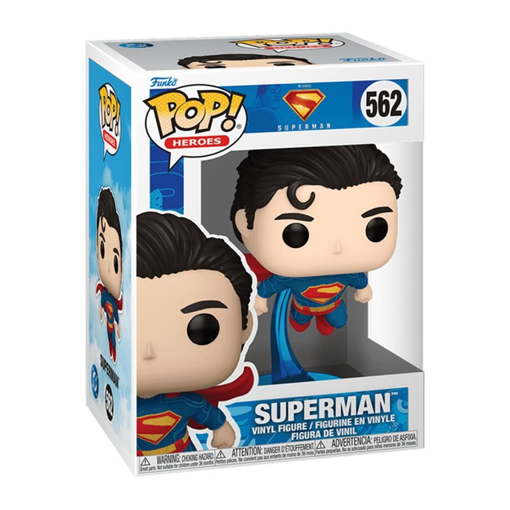 Funko POP!  
HEROES  

562  
SUPERMAN  

SUPERMAN  
VINYL FIGURE / FIGURINE EN VINYLE / FIGURA DE VINIL  

WARNING: CHOKING HAZARD - Small parts. Not for children under 3 years.  
ATTENTION: PELIGRO DE ASFIXIA - ADVERTENCIA: PEQUEÑOS OBJETOS - DANGER D'ÉTOUFFEMENT - ADVERTENCIA: PEQUEÑOS OBJETOS