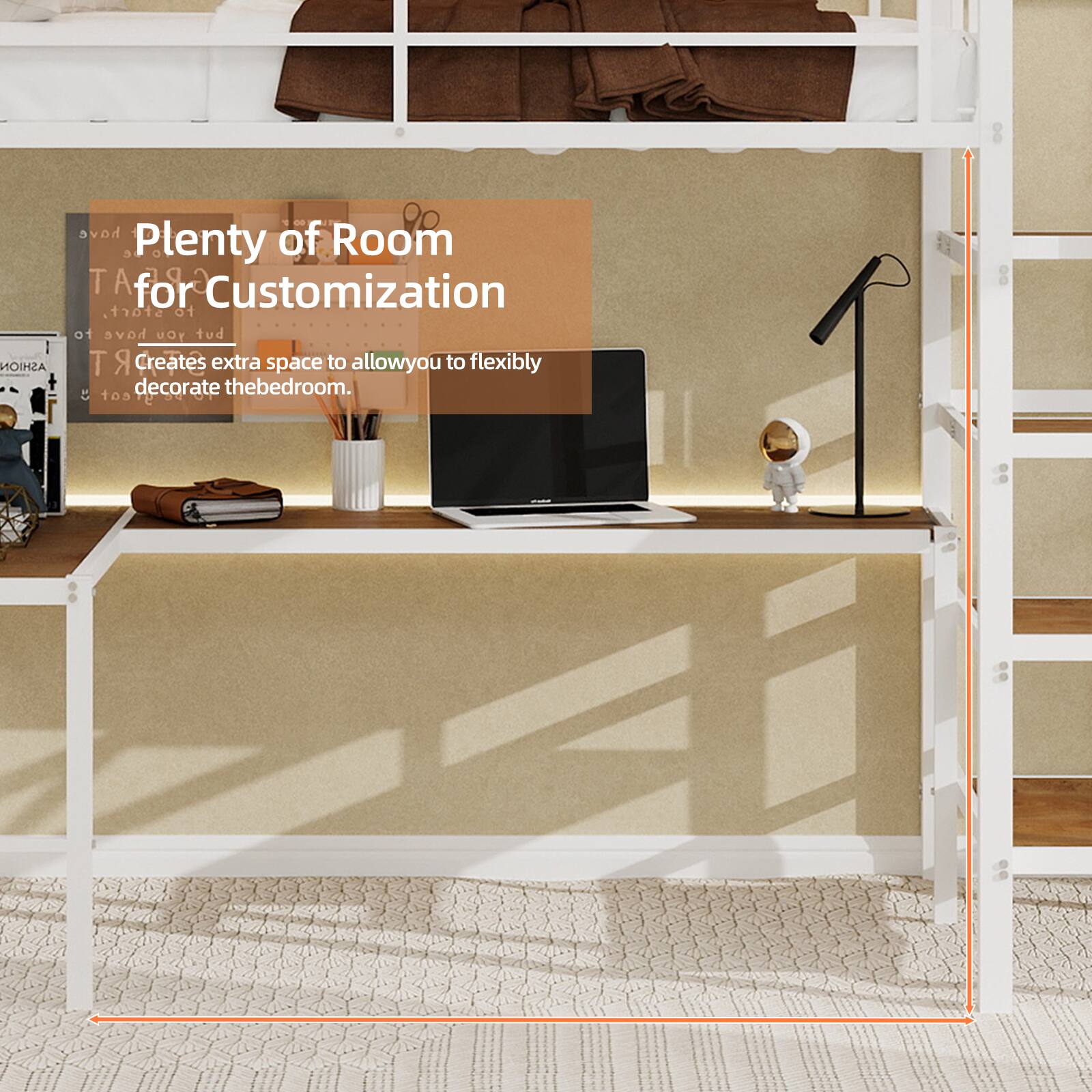 Plenty of Room for Customization  
Creates extra space to allow you to flexibly decorate the bedroom.