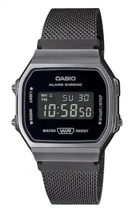 CASIO ALARM CHRONO
LIGHT PM 50 30
MODE 10:58 50
START/STOP
WATER WR RESIST
