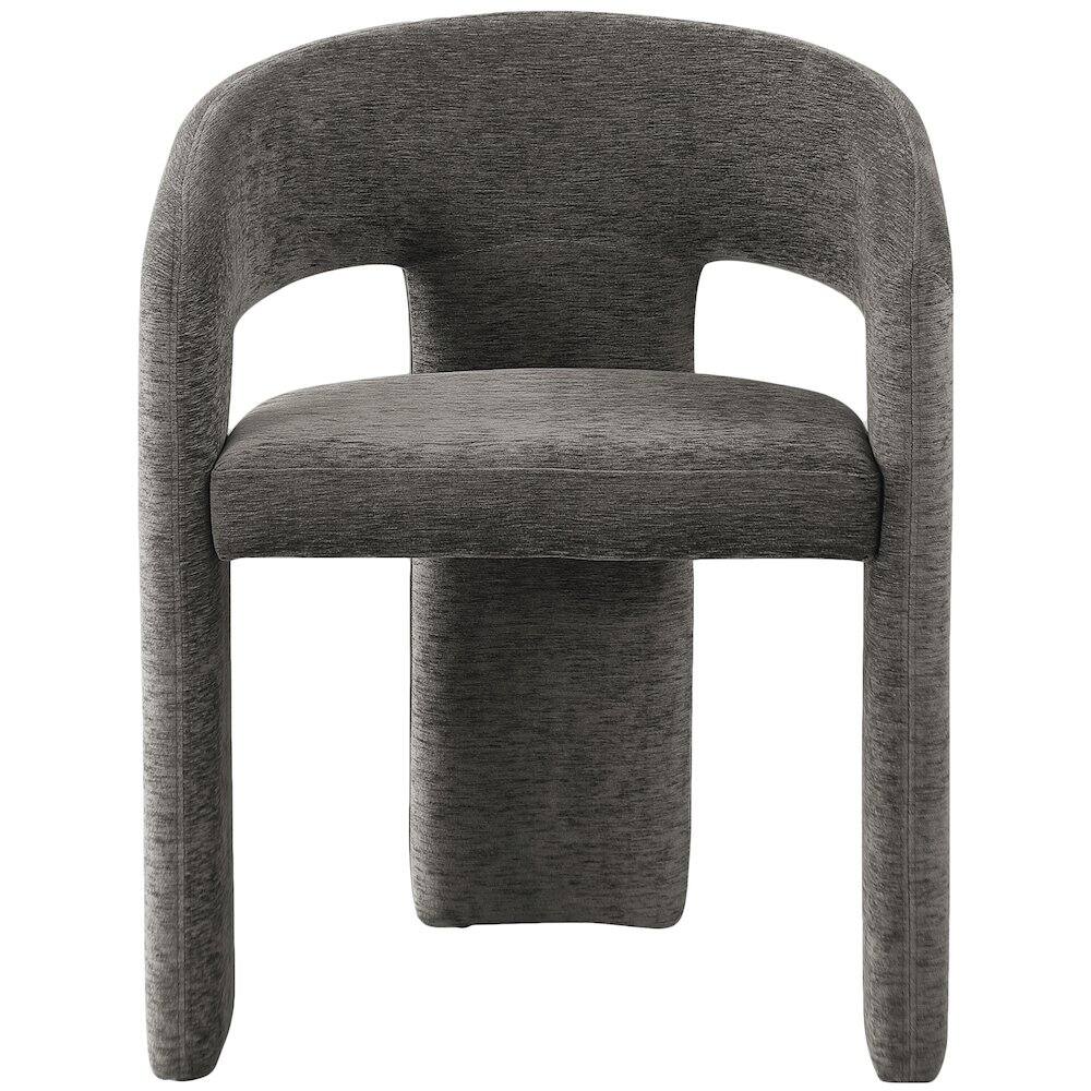 Alt View 2. Meridian Furniture - Rendition Grey Plush Fabric Dining Chair Set of 2 - Grey.