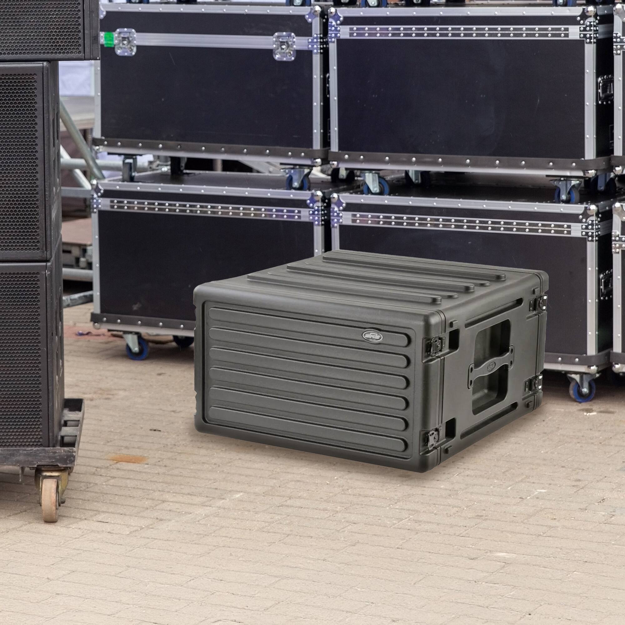 Alt View 2. SKB - SKB 1SKB-R6U Roto Rack Case, Black.