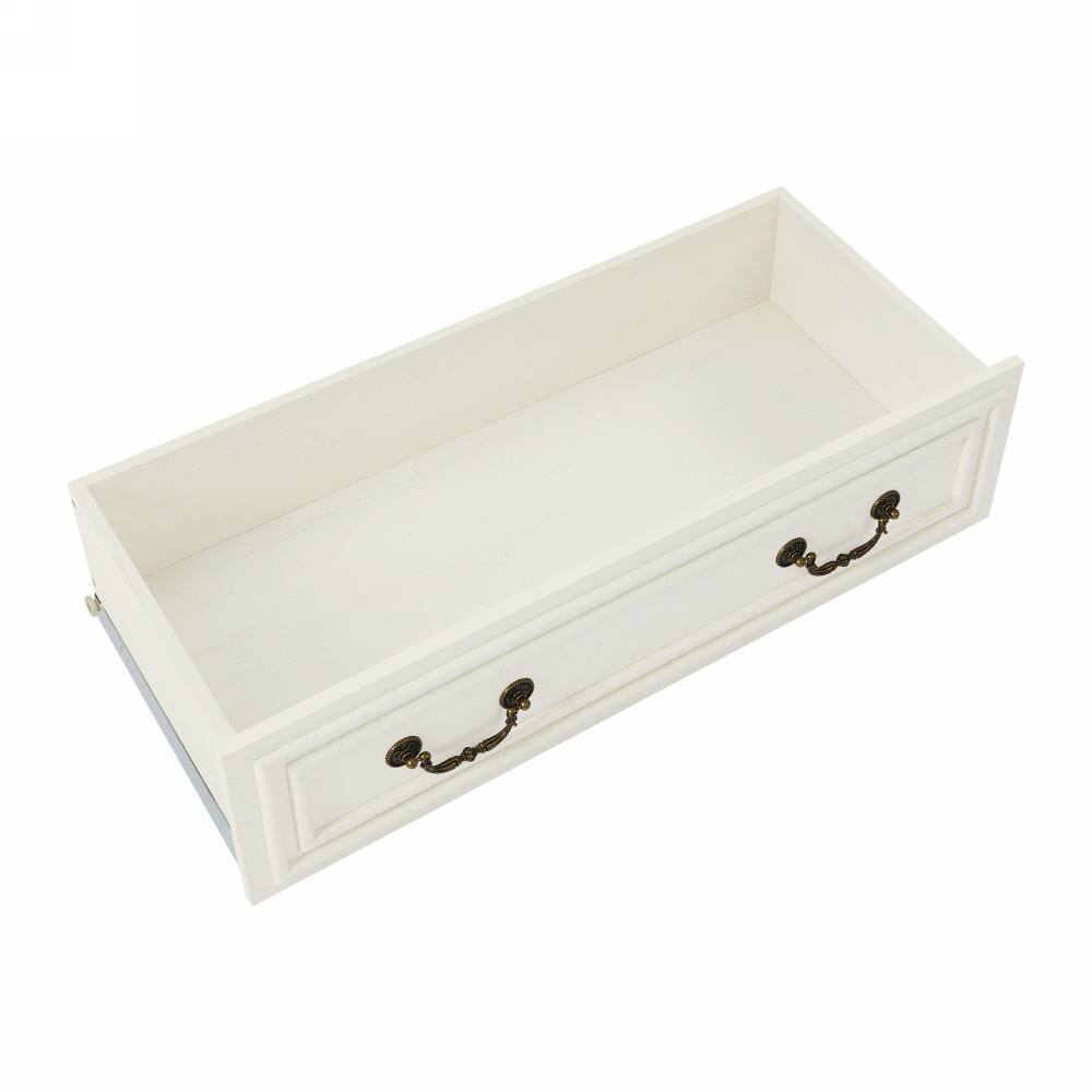 Alt View 7. Spaco - Spaco Farmhouse Rustic 5-Drawer Dresser, Vintage Wood Base, Storage Dressers Organizer for Bedroom Focused - Antique Brown+White.