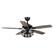 Alt View 9. Parrot Uncle - 52" Industrial Wood 5-Blade 3-Light Metal Ceiling Fan with Remote - Black.