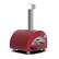 Angle. Alfa - Moderno Portable Pizza Oven (Gas) - Antique Red.