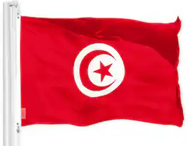 G128 - Tunisia Flag 150D Printed Polyester 3x5 ft - Assorted Colors